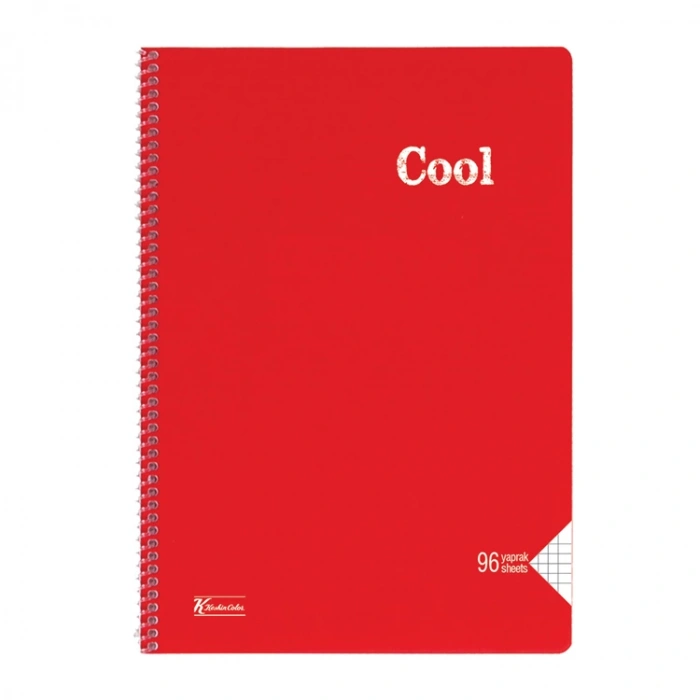 KESKİN COOL PP KAPAK SPİRALLİ DEFTER A4 96 YP. KARELİ