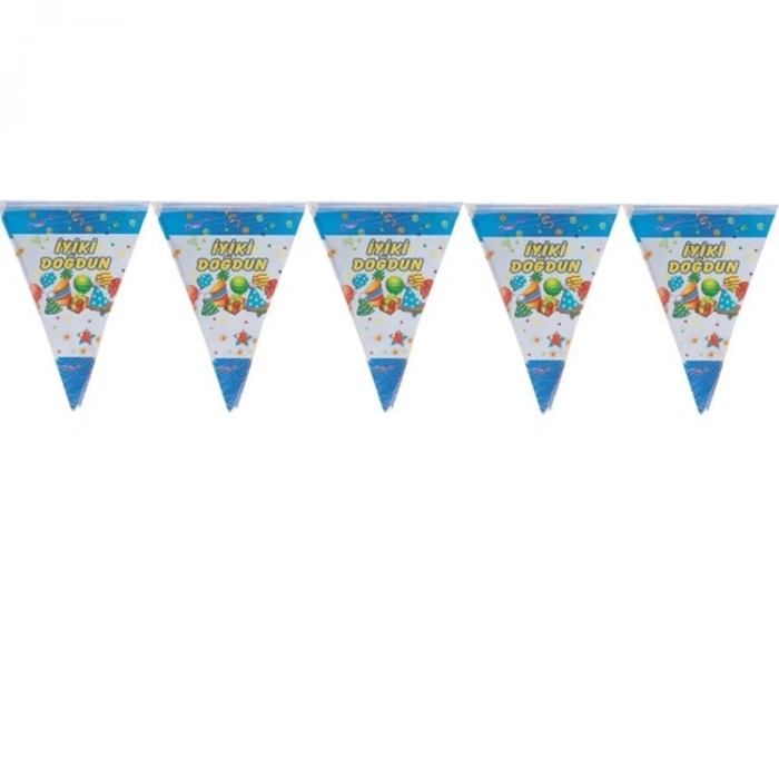 VATAN BAYRAK KUŞE KAĞIT FLAMA ŞERİT İPLİ İYİKİ DOĞDUN 10 YP.