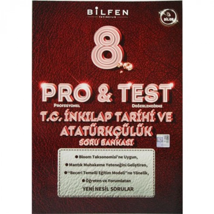 BİLFEN BİLTEST 8. SINIF T.C. İNKILAP TARİHİ VE ATATÜRKÇÜLÜK PRO&TEST SORU BANKASI