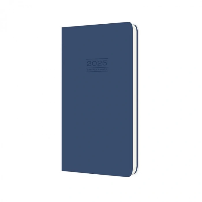 KESKİN 8x16cm CİLTLİ HAFTALIK CEP AJANDASI - LACİVERT 600085