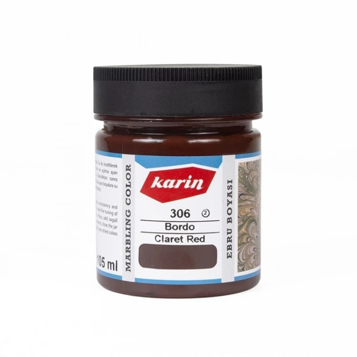 KARİN EBRU BOYASI BORDO 306 105ml.