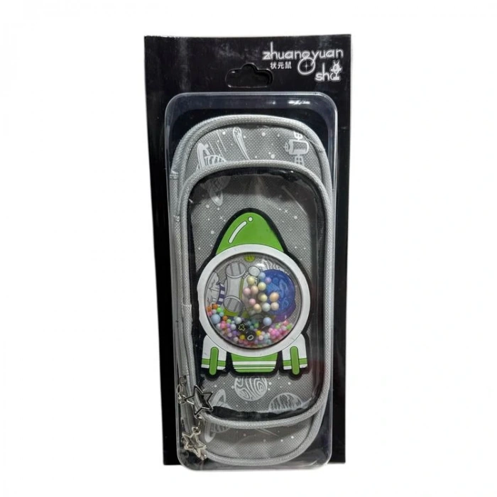 ZİZU 869 BONCUKLU ASTRONOT FİGÜR 2 GÖZLÜ KALEM ÇANTASI