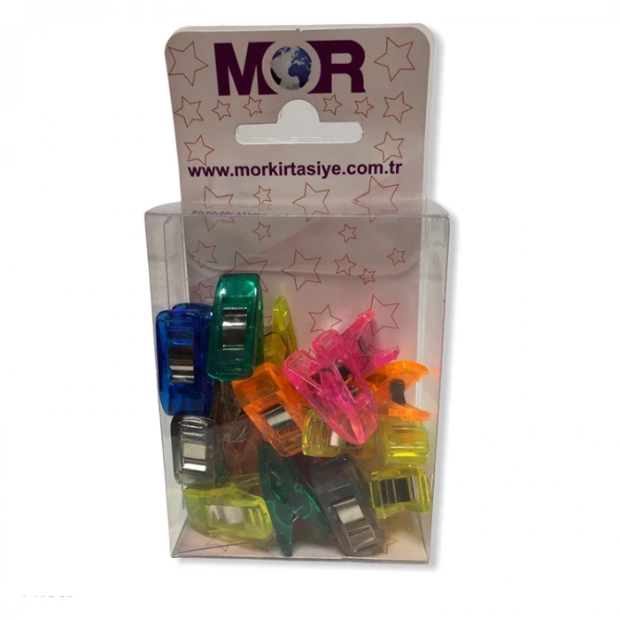MOR 599694 PLASTİK RENKLİ KLİPS KÜÇÜK 20li