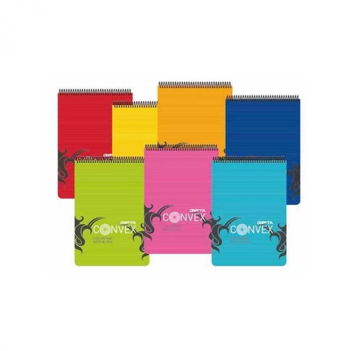 GIPTA CONVEX  A6 SPİRALLİ PP KAPAK BLOKNOT 100 YP. ÇİZGİLİ DEFTER