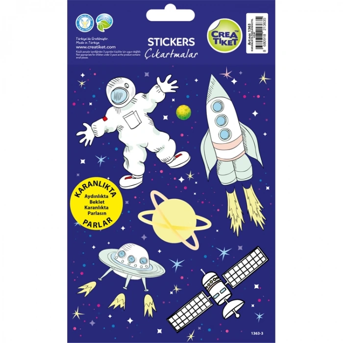 CREA KARANLIKTA PARLAYAN STICKER - UZAY 1363