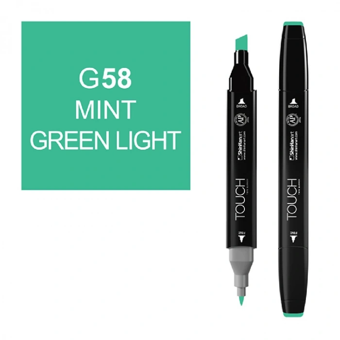 TOUCH TWIN G58 ÇİFT UÇLU MARKER MINT GREEN LIGHT