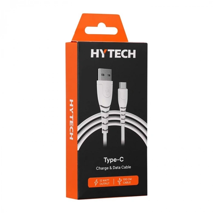 HYTECH HY-XTK30 2.4A 1M TYPE-C HIZLI ŞARJ KABLOSU BEYAZ