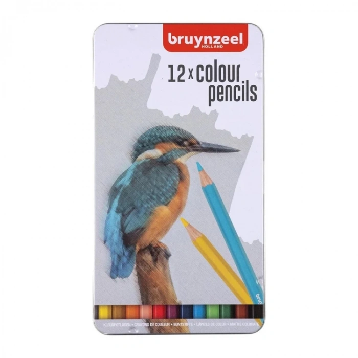 BRUYNZEEL BIRD KURU BOYA KALEM SETİ 12Lİ METAL KUTU - B60312901
