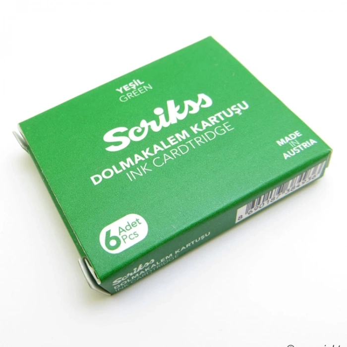 SCRIKSS DOLMA KALEM KARTUŞU 6LI YEŞİL