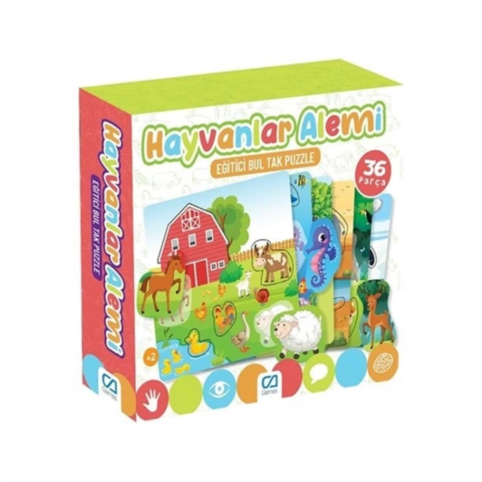 CA GAMES 5146 EĞİTİCİ PUZZLE - HAYVANLAR ALEMİ 36 PRÇ.