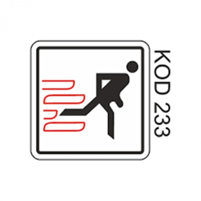 EKSTRAFİX 233 YÖNLENDİRME/UYARI LEVHASI 12x12cm YANGIN ÇIKIŞI