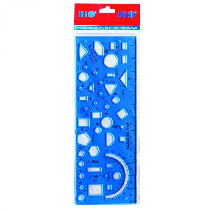 RIO MULTI SİSTEM ŞABLONLU 25CM CETVEL