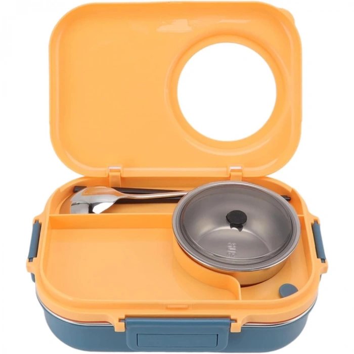 VAGONLİFE PASLANMAZ ÇELİK BÖLMELİ YEMEK KABI - LUNCH BOX  BL70010 900 ML TURUNCU