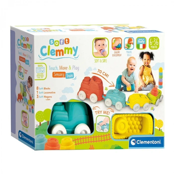 CLEMENTONI 17424 SOFT CLEMMY YUMUŞAK BLOK DUYUSAL TREN