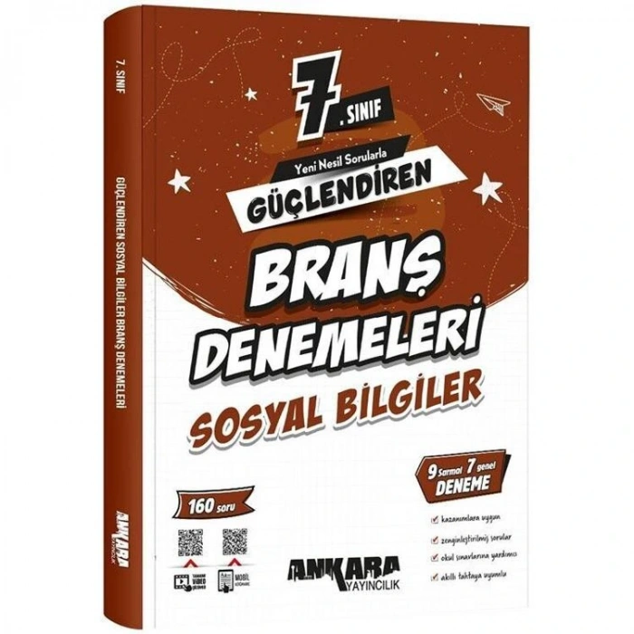ANKARA YAYINLARI 7.SINIF GÜÇLENDİREN SOSYAL BİLGİLER BRANŞ DENEMELERİ