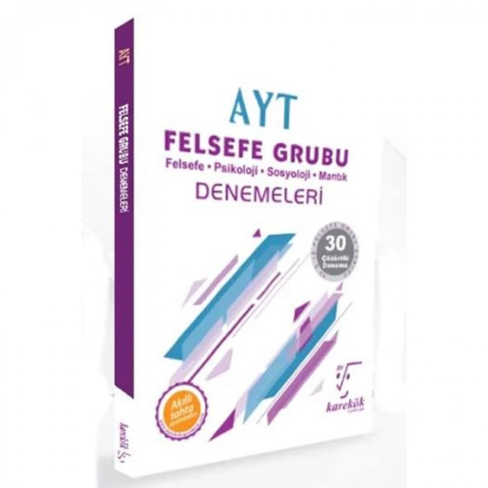 KAREKÖK AYT FELSEFE GRUBU ÇÖZÜMLÜ 30 DENEME