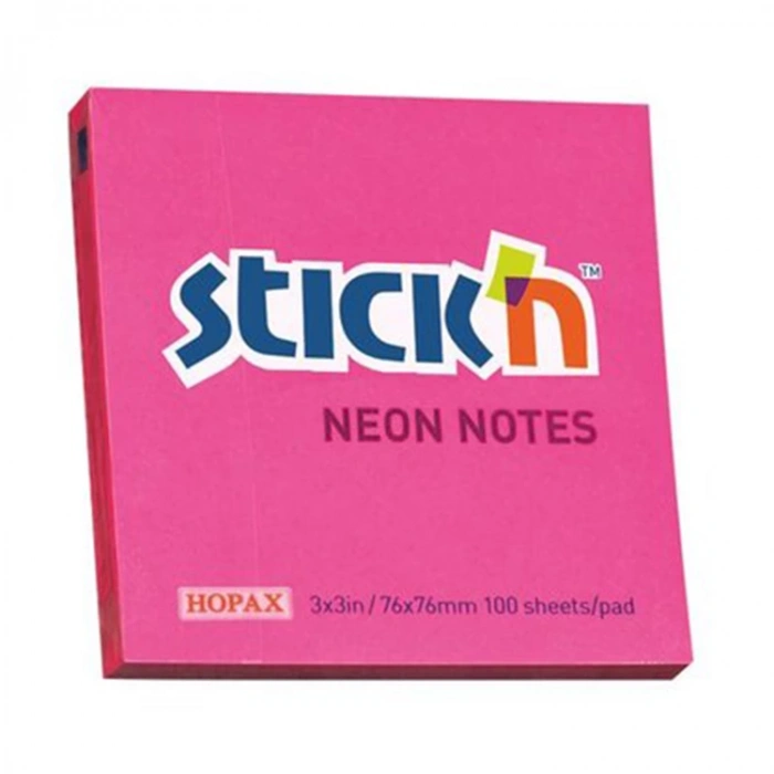 GIPTA STICKN 76X76 NEON PEMBE YAPIŞKANLI NOTLUK 100 YP.