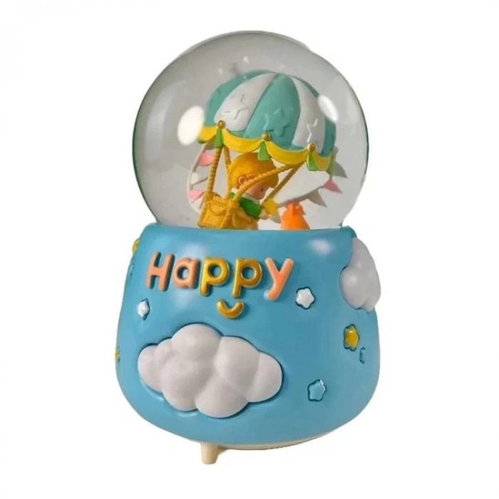 CEREN HDY0305 ORTA BOY HEDİYELİK MÜZİKLİ IŞIKLI KAR ATAN KAR KÜRESİ (PİLLİ) HAPPY