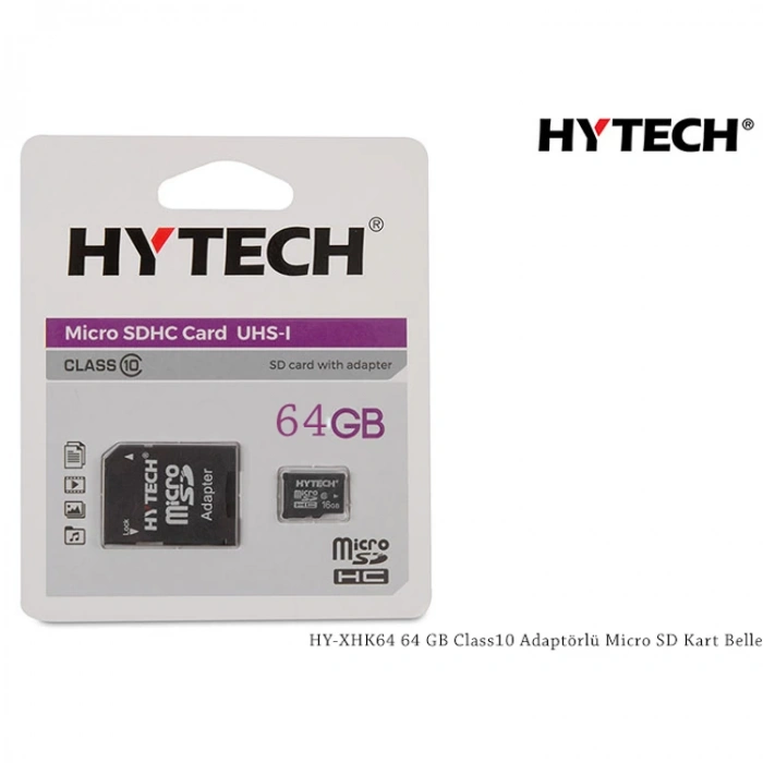 HYTECH HY-XHK64 64GB CLASS10 ADAPTÖRLÜ MİCRO SD KART