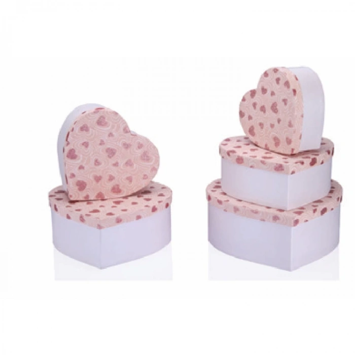 GIPTA SPARKLE PINK KALP HEDİYE KUTUSU BX6801 C 215x220x95