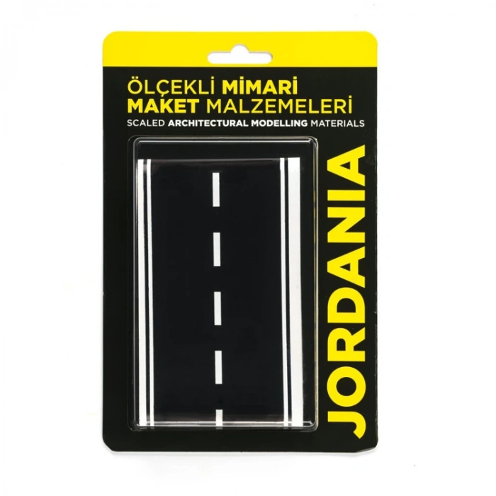 JORDANIA MAKET JE04-YOL100S ASFALT YOL YAPIŞKANLI SİYAH 1/100 50cm.