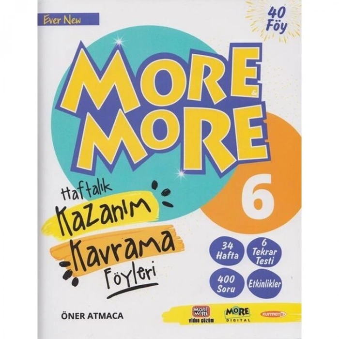 KURMAY 6. SINIF MORE & MORE HAFTALIK KAZANIM KAVRAMA FÖYLERİ 40 FÖY