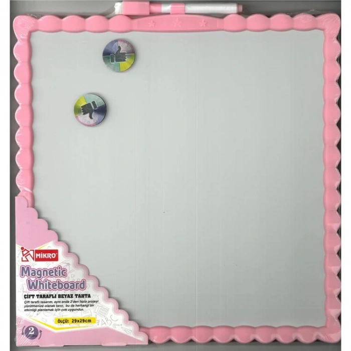 MİKRO JL-116 MAGNETİC ÇİFT TARAFLI BEYAZ YAZI TAHTASI 29x29cm