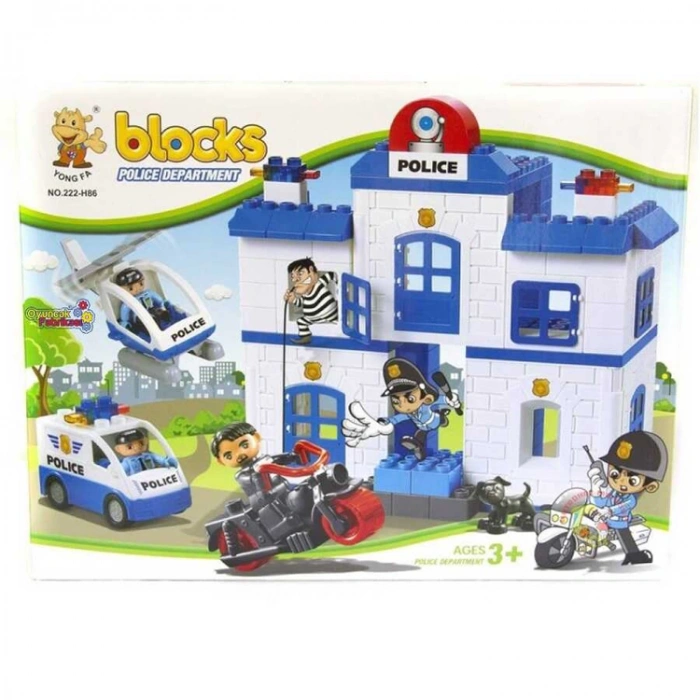CC OYUNCAK 222-H86 BLOCKS POLİS DEPARTMANI YAPIM SETİ 98 PARÇA