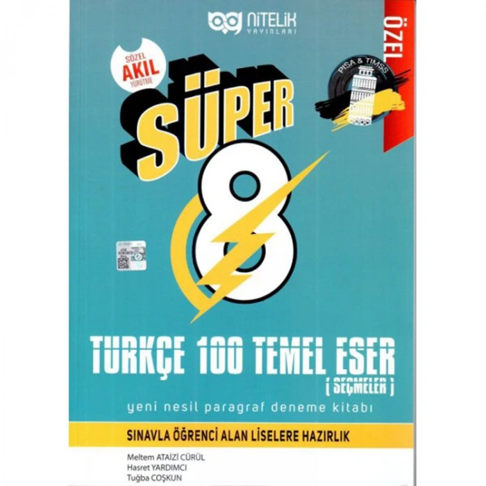 NİTELİK 8. SINIF YENİ NESİL SÜPER TÜRKÇE 100 TEMEL ESER PARAGRAF