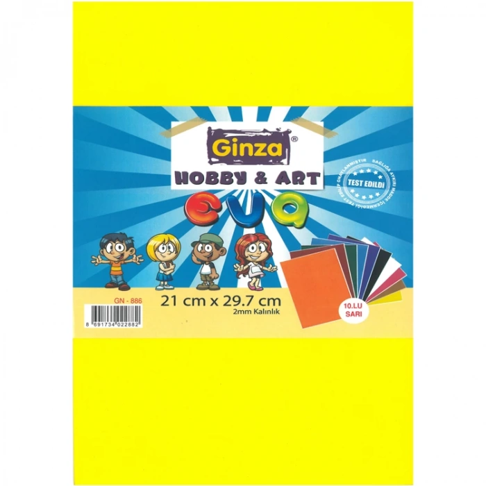 GİNZA KLASİK EVA A4 10LU SARI