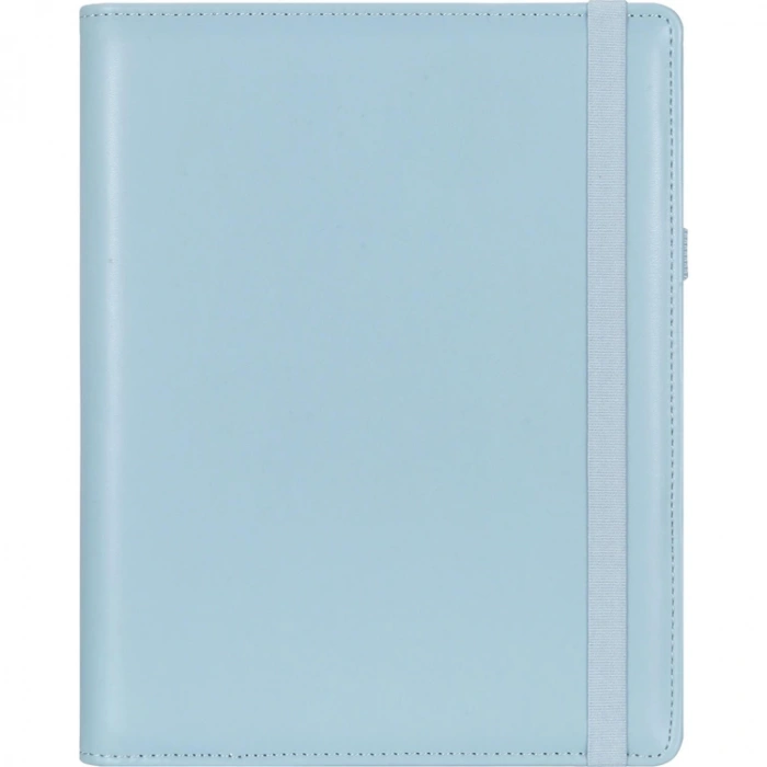 VICTORIAS JOURNALS 5528 NOTEPAD FOLIO VEGAN DERİ 14.8x21cm 100gr. 100 SYF NOKTALI NOTEBOOK DEFTER MAVİ