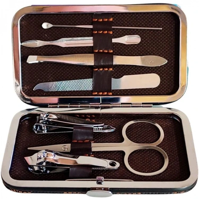 MUJGAN MJGN-124 DERİ ÇANTALI MANİKÜR TIRNAK SETİ 7 PARÇA