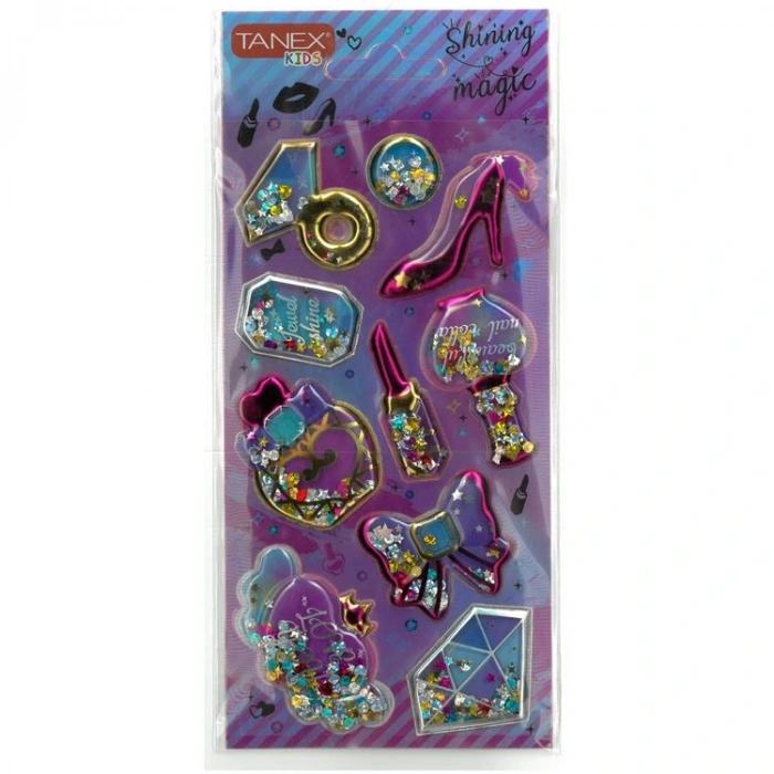 TANEX KIDS TNX-26067 DEKORATİF ETİKETLER - SHINING MAGIC PUFFY STICKER