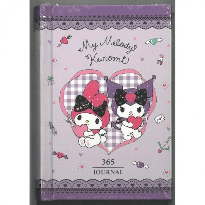 VICTORIAS JOURNALS 525-1987 MY MELODY & KUROMİ A7 80 GR. SERT KAPAK 365 GÜN GÜNLÜK/AJANDA ÇİZGİLİ DEFTER