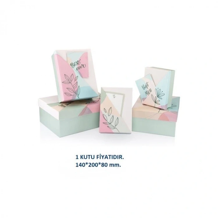 GIPTA MADERA DİKDÖRTGEN HEDİYE KUTUSU BX2800 A NO:2 140X200X80mm - TEKLİ