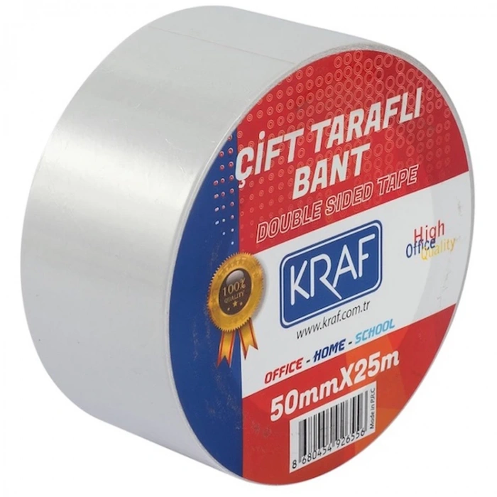 KRAF ÇİFT TARAFLI BANT 50MMX25M 2550G