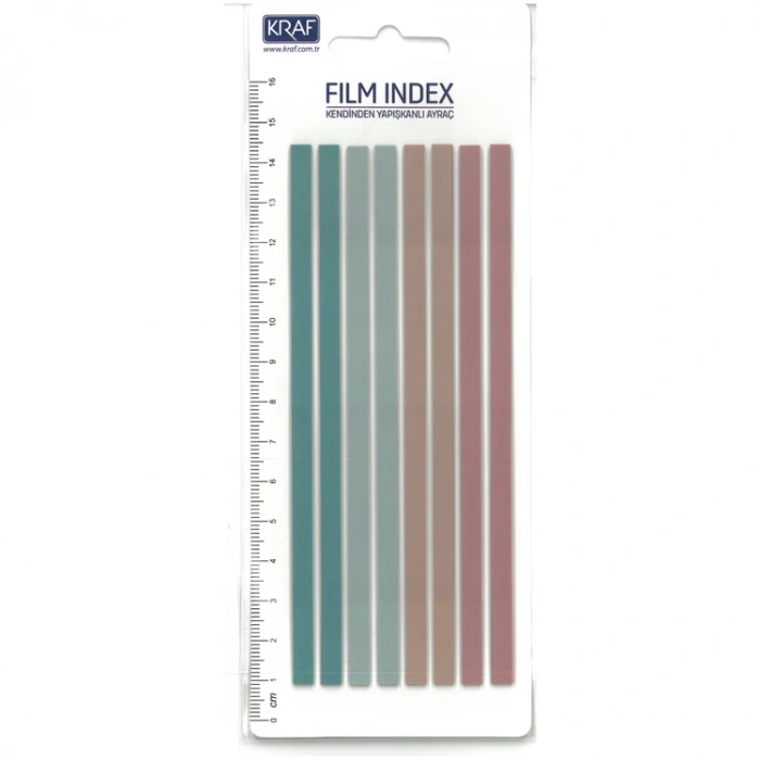 KRAF 85135-2 INDEX FILM (PP) MORANDI COLOR YAPIŞKANLI AYRAÇ 5x135mm 8 RENK X 20YP