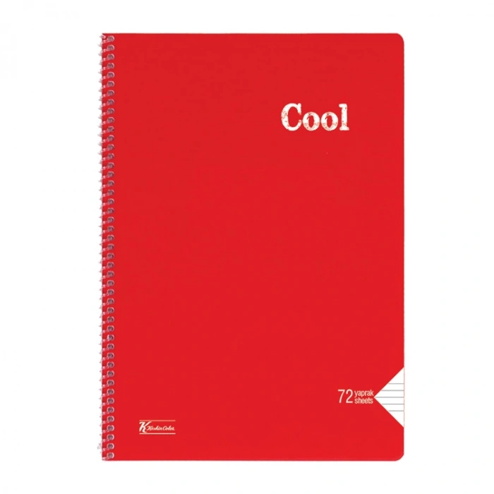 KESKİN COOL PP KAPAK SPİRALLİ DEFTER A4 72 YP. ÇİZGİLİ