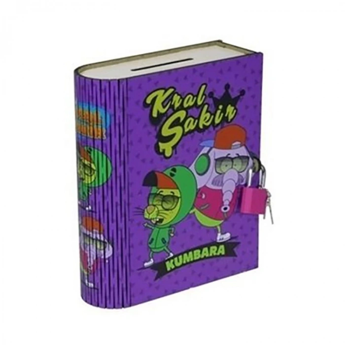 KRAL ŞAKİR KİLİTLİ KUMBARA MOR