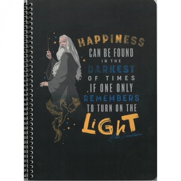 MABBELS 388036 HARRY POTTER 17x24 SPİRALLİ KARTON KAPAK KARELİ DEFTER