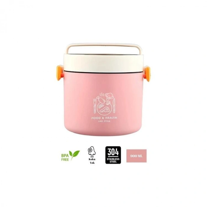 VAGONLİFE ÇELİK YEMEK KABI TEK BÖLMELİ 900 ML - LUNCH BOX  XC-543