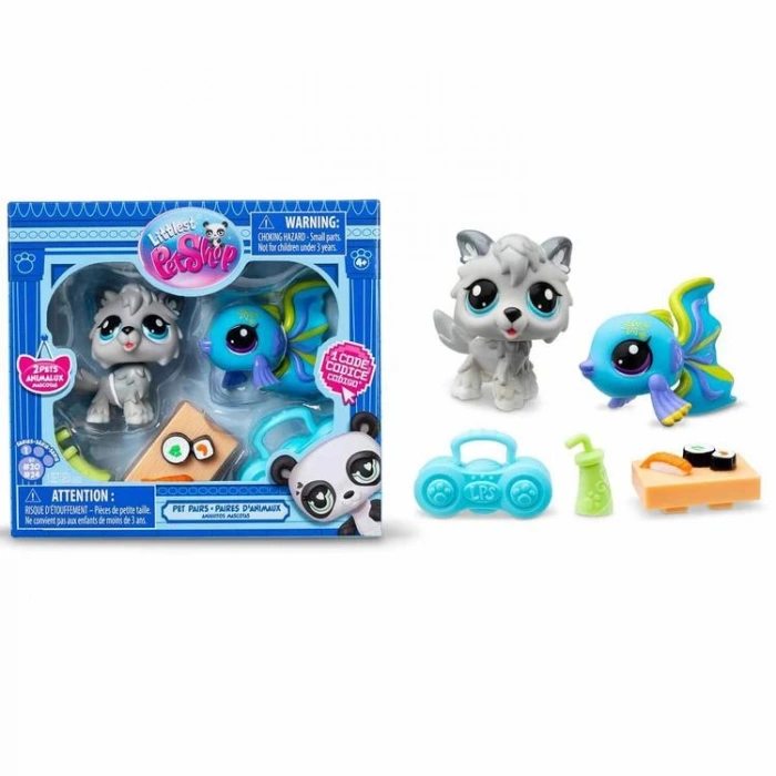 HASBRO 232ES 526 00526 LITTLES PET SHOP PET PAİRS 2Lİ SET KURT VE BALIK  4+