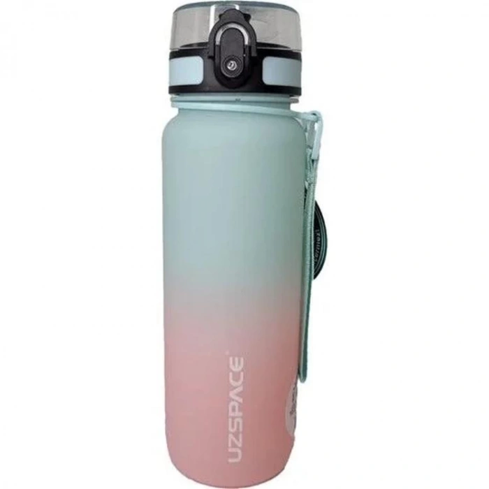 UZSPACE 3053-6  TRITAN SOFT TOUCH MATARA PİPETSİZ 800 ML GRADIENT RENK MINT- PINK