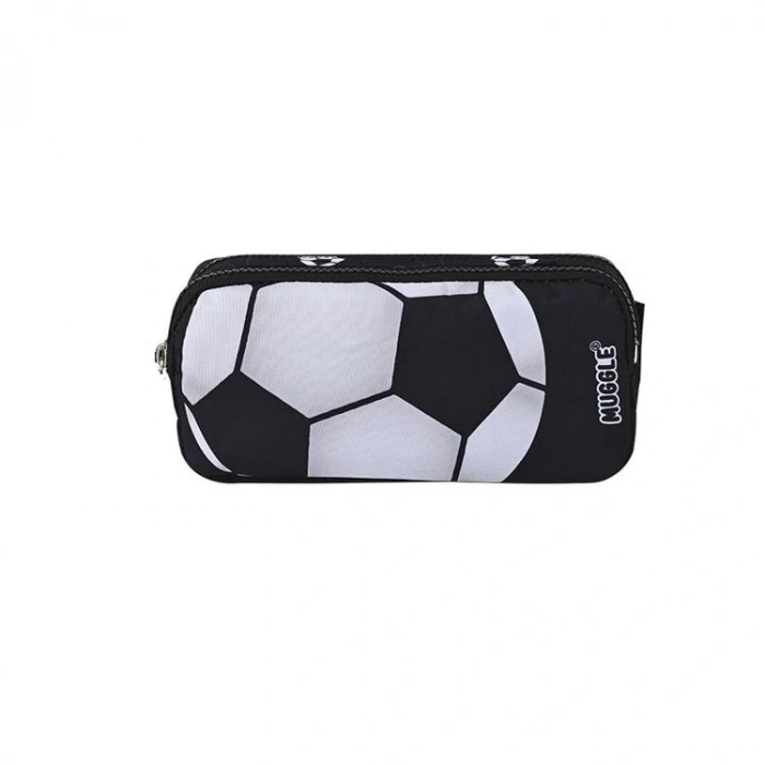 MUGGLE MU-5876 SILVER FOOTBALL 2 BÖLMELİ KALEM ÇANTASI SİYAH