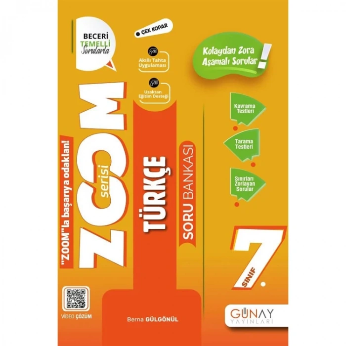 GÜNAY 7. SINIF ZOOM SERİSİ TÜRKÇE SORU BANKASI