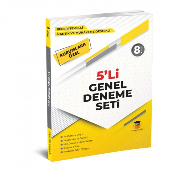 ZEKA KÜPÜ 8. SINIF LGS BECERİ TEMELLİ 5Lİ GENEL DENEME SETİ