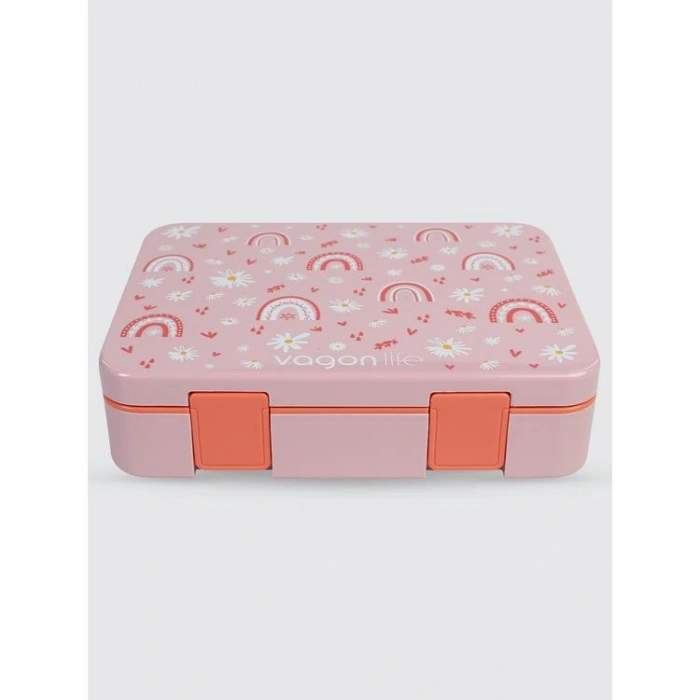 UZSPACE VGN-091 4 BÖLMELİ YEMEK KABI - LUNCH BOX 1300 ML PEMBE