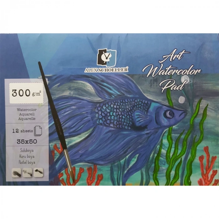 ALEX 35x50 SULUBOYA DEFTERİ 300GR.12YP. ART WATERCOLOR PAD ALX-8851