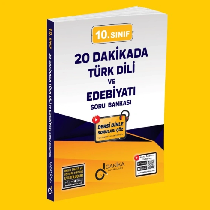 DAKİKA 10. SINIF 20 DAKİKADA TÜRK DİLİ VE EDEBİYATI SORU BANKASI