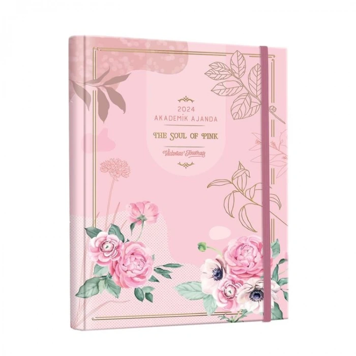 VICTORIAS JOURNALS 1260 GİZLİ SPİRALLİ 17x23  LASTİKLİ SERT KAPAK 2024-2025  AKADEMİK AJANDA
